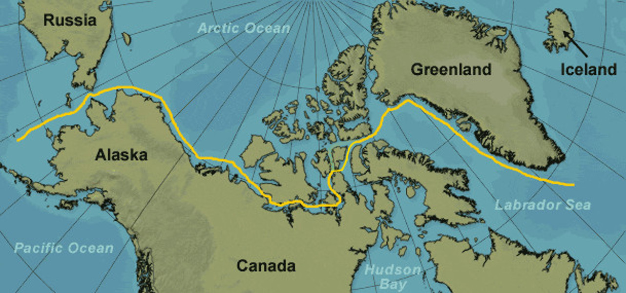 Voraussichtliche Route durch die Nordwest Passage